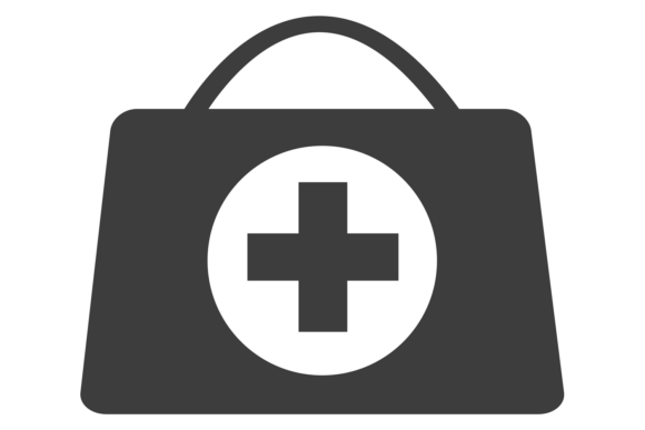 Bag with Medical Cross Symbol. Health Em