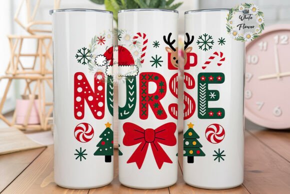 Christmas Nurse 20oz Tumbler Wrap