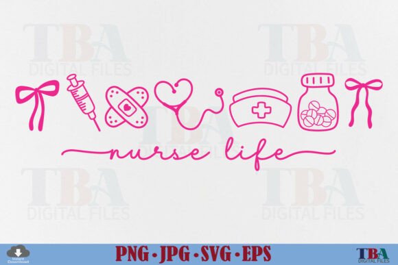 Coquette Nurse Life Icons Nursing Doodle
