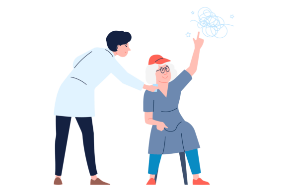 Dementia Medical Treatment. Aged People
