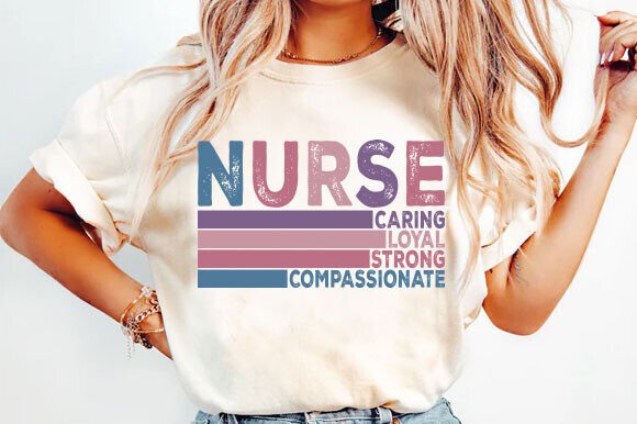 Distressed Nurse Shirt, Caring Loyal