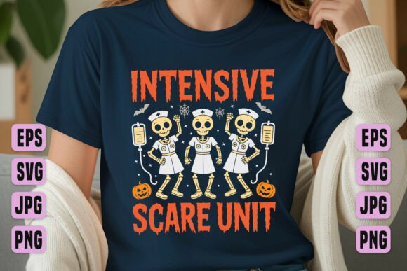 Halloween ICU Nurse Skeleton
