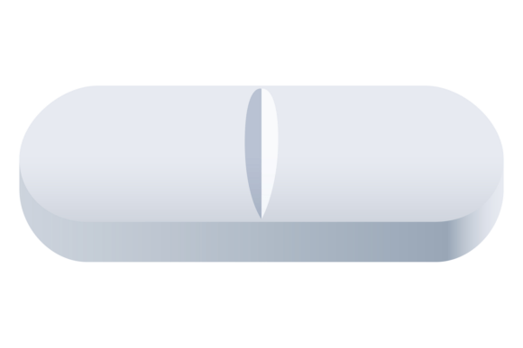 Medical Drug. White Tablet Mockup. Reali