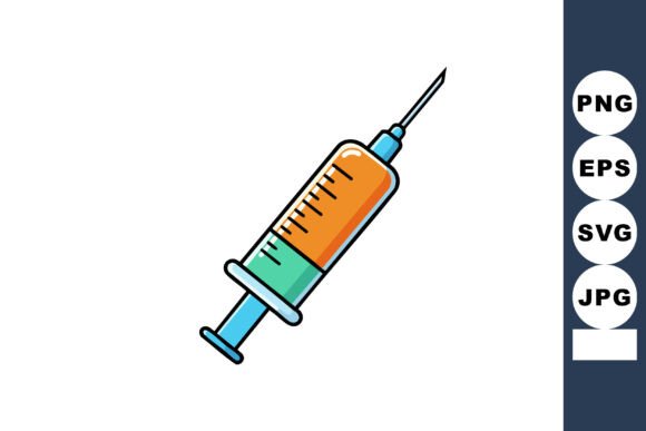 Medical Syringe with Needle Filled with