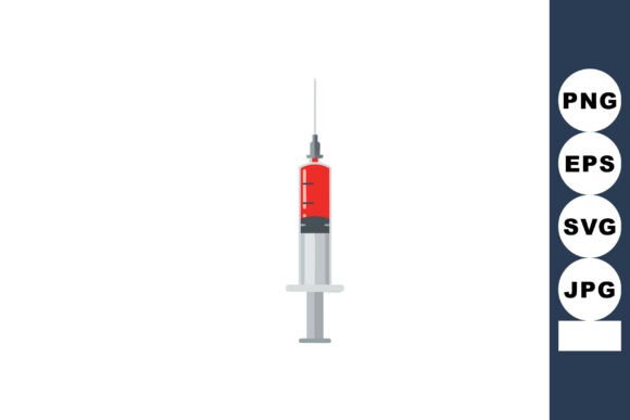 Medical Syringe with Red Liquid for Inje