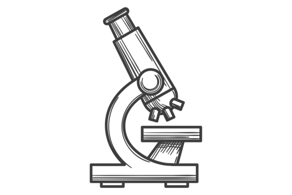 Microscope Engraving. Medical Study Tool