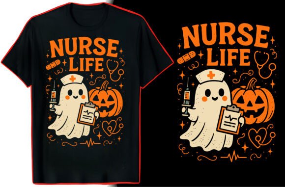 Nurse Ghost Halloween TShirt