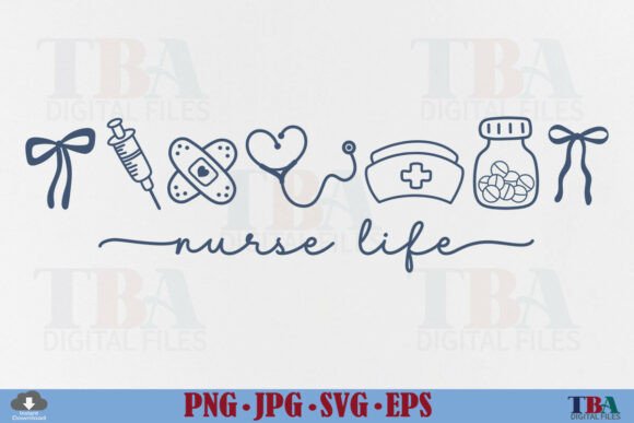 Nurse Life Nurse Coquette Bow Doodle