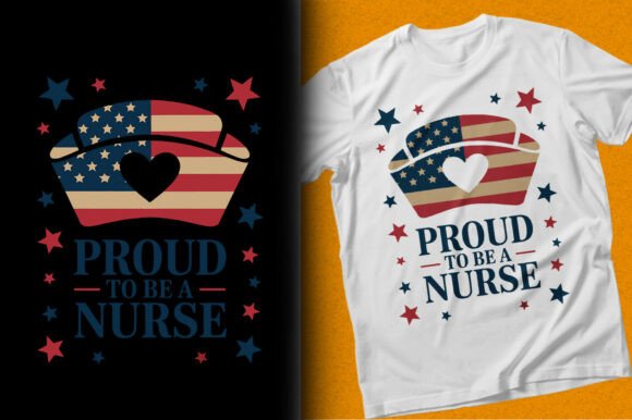 Proud to Be a Nurse USA T-shirt Design