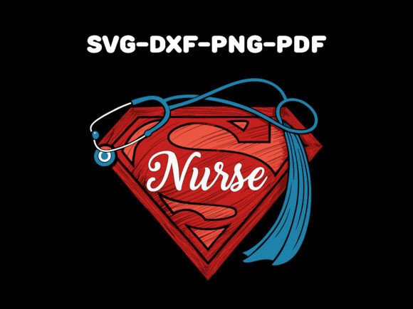 Super Woman Nurse Typography T-shirt